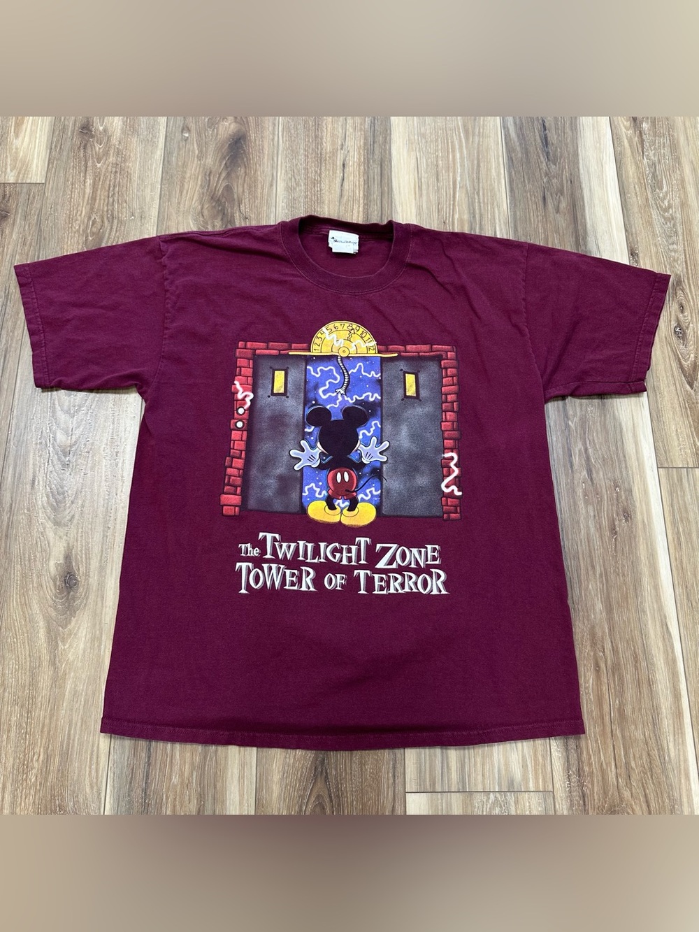 Vintage Disney World Mickey Mouse Twilight Zone Tower of Terror Shirt, XL